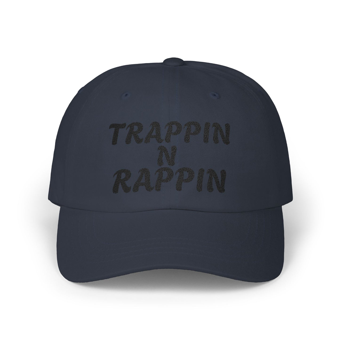 Trappin N Rappin Dad Cap | Classic White Cap for Hip-Hop Lovers, Casual Style Hat, Gift for Music Fans, Trendy Dad Hat