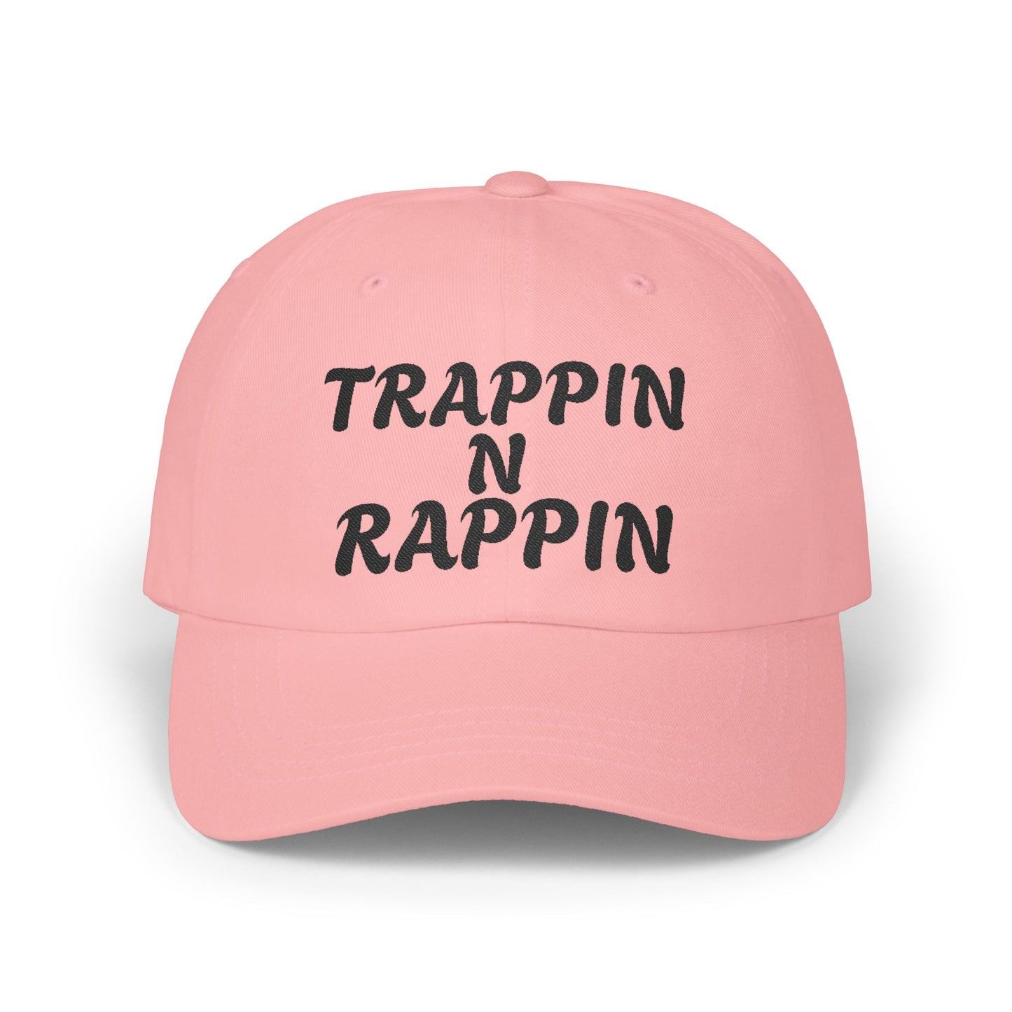 Trappin N Rappin Dad Cap | Classic White Cap for Hip-Hop Lovers, Casual Style Hat, Gift for Music Fans, Trendy Dad Hat