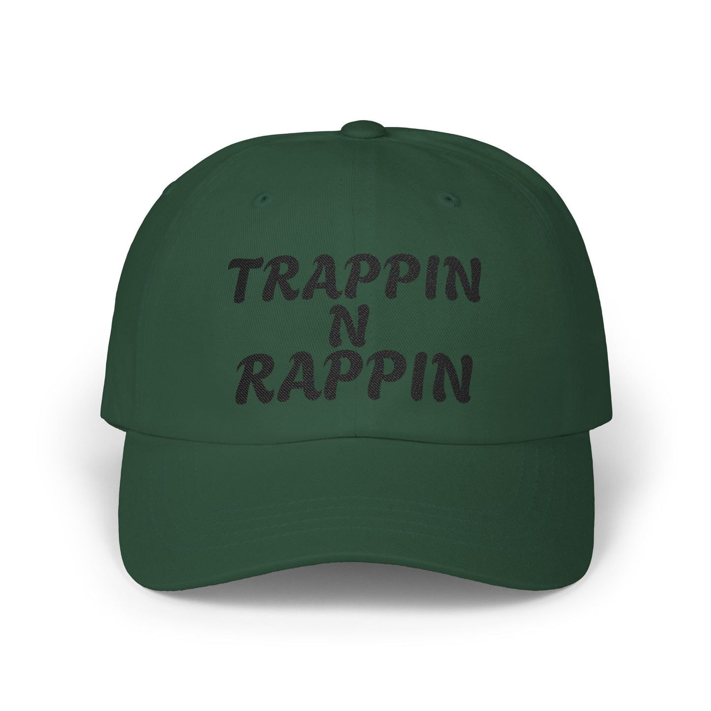 Trappin N Rappin Dad Cap | Classic White Cap for Hip-Hop Lovers, Casual Style Hat, Gift for Music Fans, Trendy Dad Hat