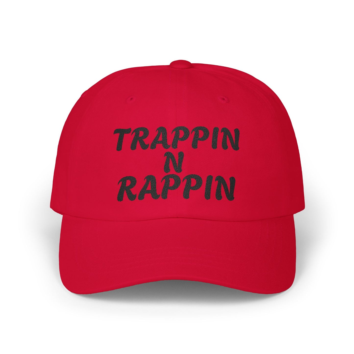 Trappin N Rappin Dad Cap | Classic White Cap for Hip-Hop Lovers, Casual Style Hat, Gift for Music Fans, Trendy Dad Hat