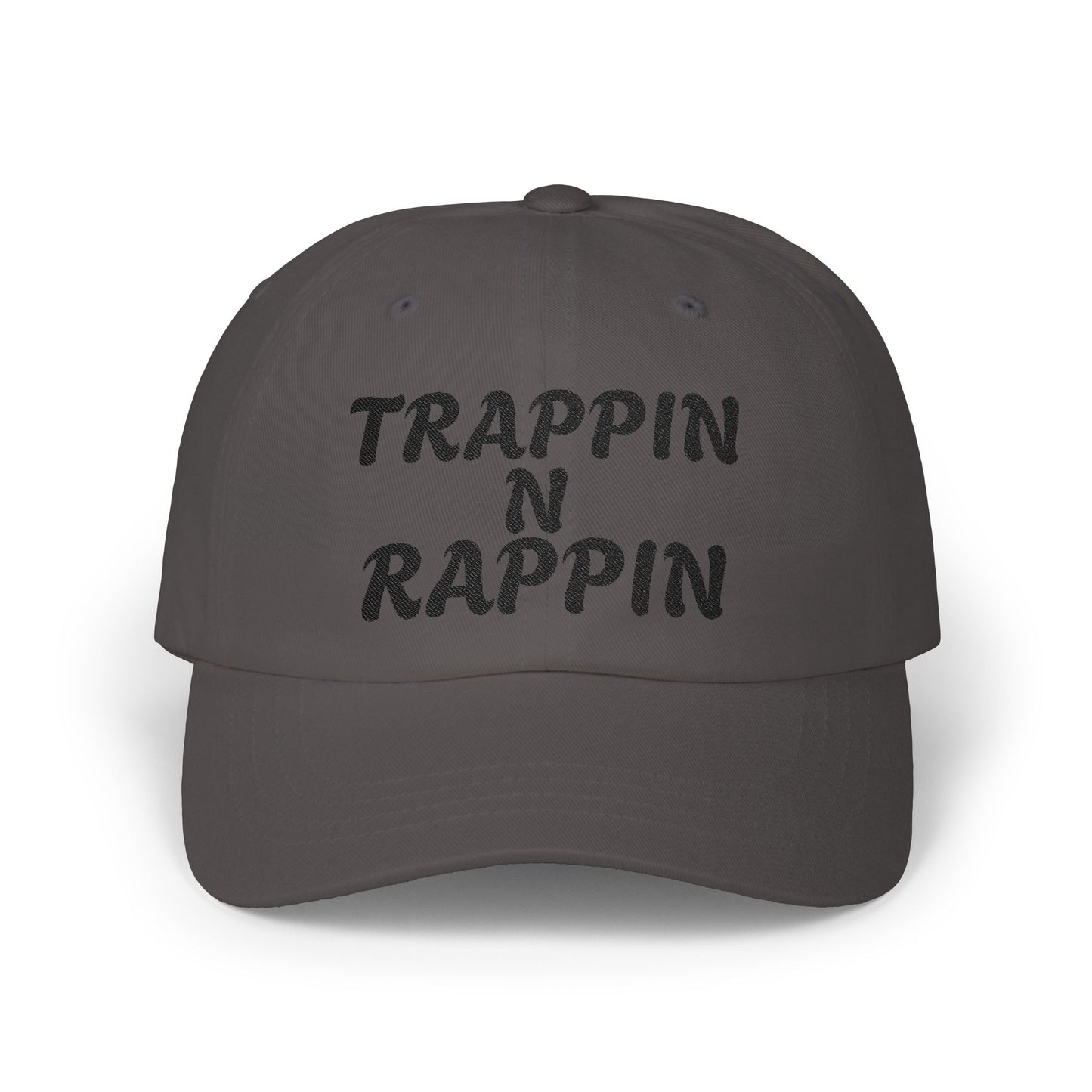 Trappin N Rappin Dad Cap | Classic White Cap for Hip-Hop Lovers, Casual Style Hat, Gift for Music Fans, Trendy Dad Hat